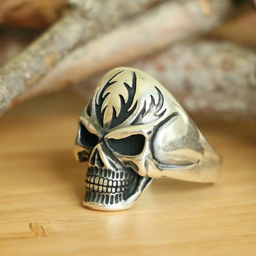 High Quality 925 Sterling Silver Skull Men's Ring